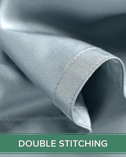 Pure Bamboo Twin Sheets, Genuine 100% Organic Viscose Derived from Bamboo Bed Sheet Set, Luxuriously Soft & Cooling, Double Stitching, 2 Year Quality Promise (Twin, Sterling Blue)