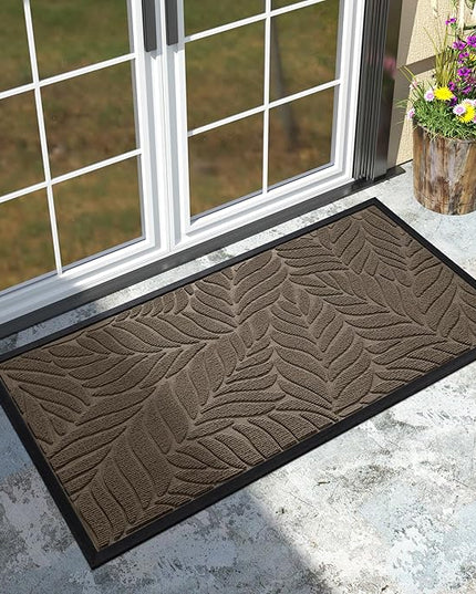 Yimobra 47x24 Large Door Mat Outdoor Indoor, All-Season Waterproof Door Mat Outside Entrance, All-Weather Non-Slip Outside Doormat for Garage Patio Entryway, Brown