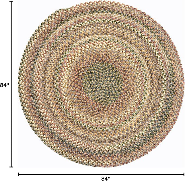 Capel American Heritage Moss Multi 7' 0" Round Braided Rug