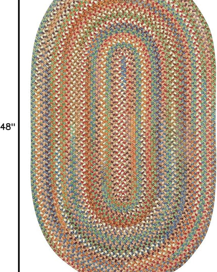 Capel American Heritage Cinnamon 2'0"X4'0" Oval Braided Rug