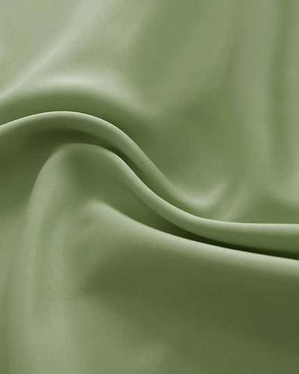 DONREN Sage Green Blackout Curtains for Bedroom - Thermal Insulated Room Darkening Rod Pocket Curtain Panels (42 W x 63 L,2 Panels)