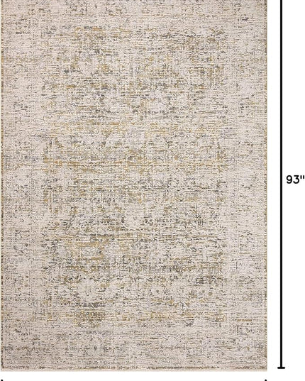 Loloi Amber Lewis Alie Collection ALE-05 Gold/Beige 5'-3'' x 7'-9'', .13'' Pile Height, Area Rug