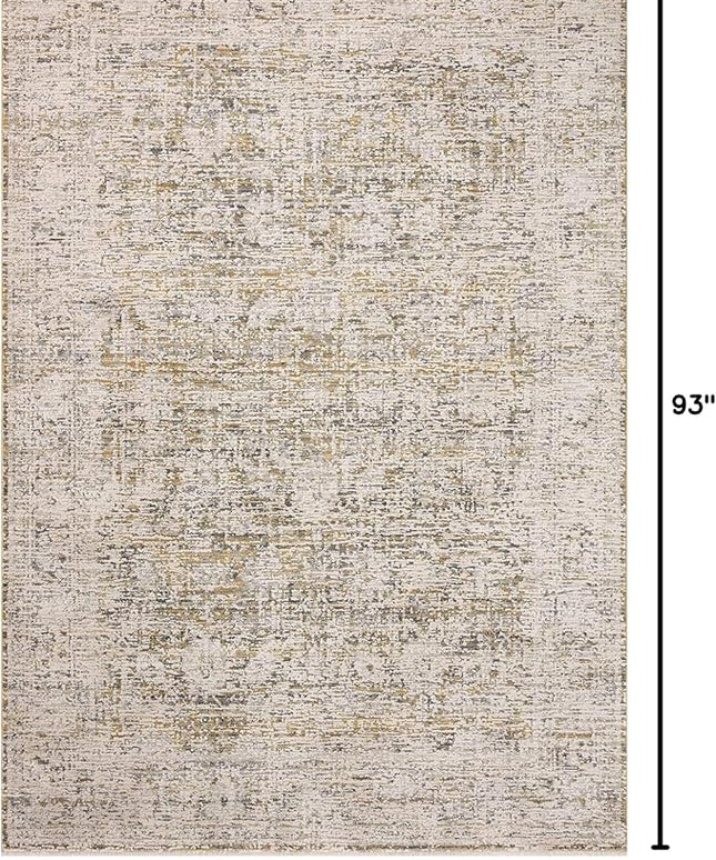 Loloi Amber Lewis Alie Collection ALE-05 Gold/Beige 5'-3'' x 7'-9'', .13'' Pile Height, Area Rug