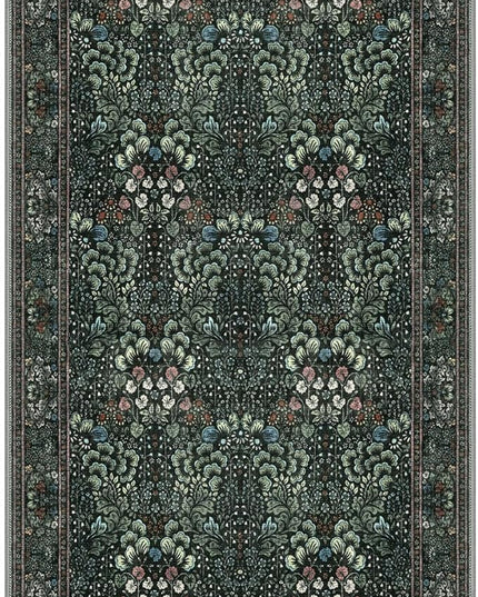 2x5 Modern Runner Rug for Hallways, Dark Green Super Soft Hallway Decor Kitchen Rugs with Non-Slip, Non-Shedding Washable Rug for Hallways Entryway Bedroom Indoor