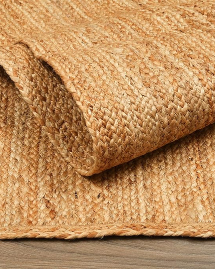 Jute Rug Runner - 2.5x6 Feet, Natural Fiber Hand Woven Area Rug for Kitchen, Bedroom - Boho Farmhouse Style Runner, Braided Design for Floor Decor (30x72 Inch)