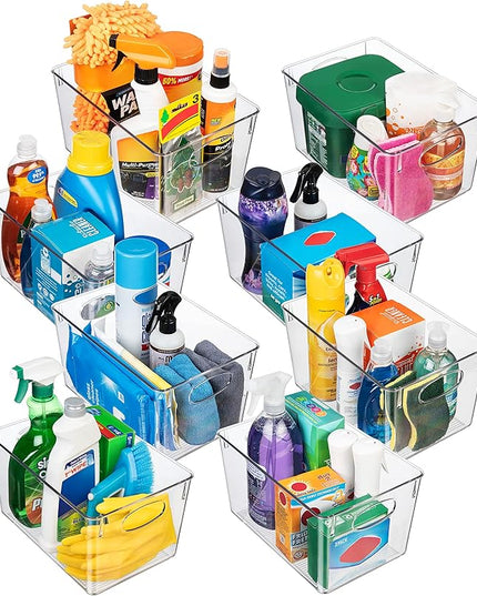 ClearSpace Plastic Storage Bins With lids, 8 Pack – Perfect Pantry Organization and Storage – Fridge Organizer, Pantry Storage Containers and Storage Bins, Cabinet Organizers