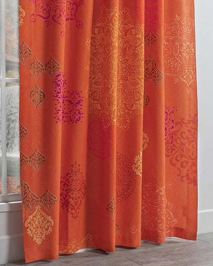 Maison d' Hermine Curtains for Living Room 100% Cotton 96 inch Length Two Panels Light Filtering Curtains for Bedroom Windows with Rod and Loop Pockets Drapes (Versailles Louvre, 50" W x 96" L)