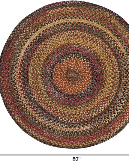 Capel American Heritage Woodstone 5'0"X5'0" Round Braided Rug