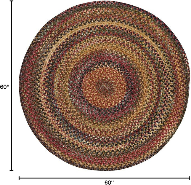 Capel American Heritage Woodstone 5'0"X5'0" Round Braided Rug