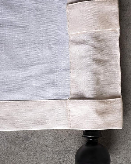 Maison d' Hermine Curtains for Living Room 100% Cotton 108 inch Length One Panel Light Filtering Curtains for Bedroom Windows with Rod and Loop Pockets Drapes (Delphinium Beige, 50" W x 108" L)