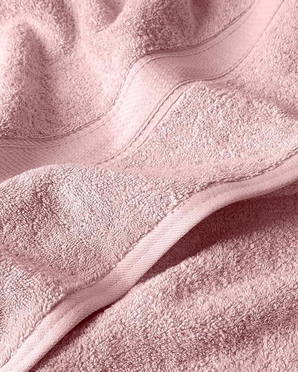 Superior Egyptian Cotton Pile 6 Piece Towel Set, Includes 2 Bath, 2 Hand, 2 Face Towels/Washcloths, Ultra Soft Luxury Towels, Thick Plush Essentials, Guest Bath, Spa, Hotel Bathroom, Tea Rose