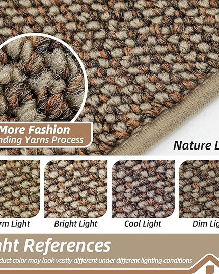 BEQHAUSE Dirt Trapper Door Mat 36" x 60", Non-Slip Washable Doormats Entrance Mat, Dirt Resistant and Absorbent Welcome Mat, Low Profile Floor Mats for Front Back Door and Entryway, Beige