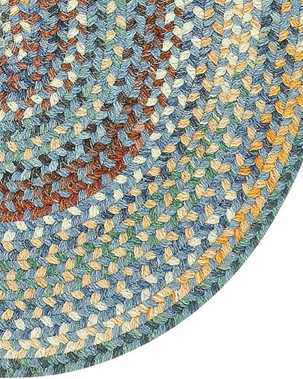 Capel American Heritage Legacy Blue 2'0"X4'0" Oval Braided Rug