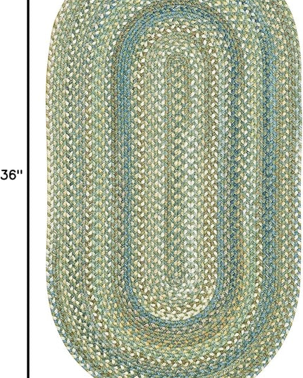 Capel American Heritage Sage 2'0"X3'0" Oval Braided Rug