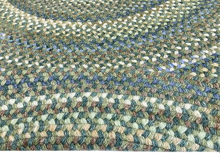 American Heritage Sage 2' 0" X 9' 0" Runner Oval Braided Rug