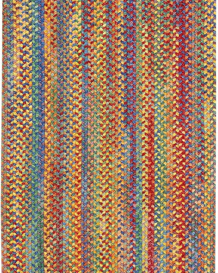 Capel American Heritage Multi 2' 0" X 6' 0" Runner Concentric Rectangle Braided Rug