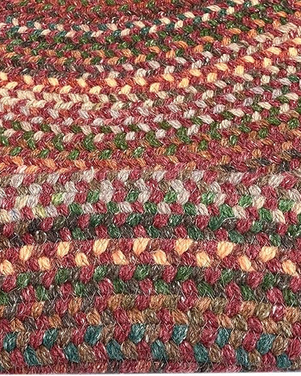 Capel American Heritage Red 8' 0" X 11' 0" Oval Braided Rug