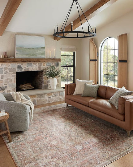 Loloi Magnolia Home by Joanna Gaines Millie Collection MIE-04 Sunset/Multi 11'-6" x 15'-7", .25" Pile Height, Area Rug