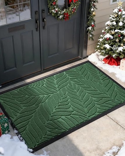 Yimobra 47x32 Large Door Mat Outdoor Indoor, All-Season Waterproof Door Mat Outside Entrance, All-Weather Non-Slip Outside Doormat for Garage Patio Entryway, Green
