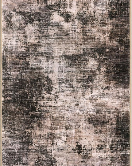 IOHOUZE Small Abstract Area Rug 2x3 Ft Entryway Rugs Washable Door Mat Indoor Entrance, Rubber Backed Throw Rugs, Printed Faux Wool Non Slip Floor Carpet for Foyer Front Door Sink, Brown/Rust