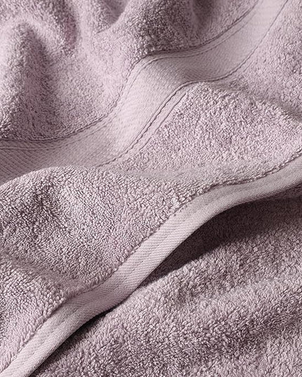Superior Egyptian Cotton Pile 6 Piece Towel Set, Includes 2 Bath, 2 Hand, 2 Face Towels/Washcloths, Ultra Soft Luxury Towels, Thick Plush Essentials, Guest Bath, Spa, Hotel Bathroom, Purple