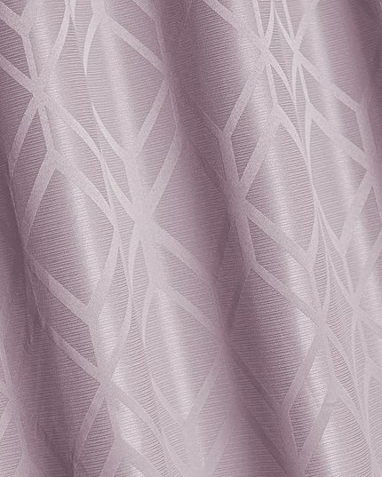 Amazon Basics Jacquard 2-Piece 100% Blackout Curtains, Living Room and Bedroom Drapes, Thermal Insulated Window Treatment, 42"x63", Pink