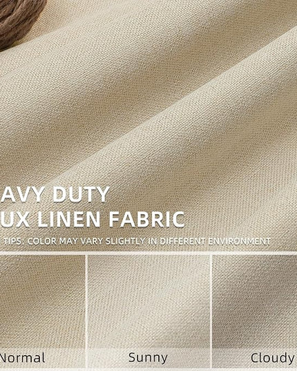 ChrisDowa 100% Blackout Cream Solid Curtains 72 Inches Long 2 Panels for Bedroom Living Room,Farmhouse Room Darkening Thermal Insulated Soundproof Grommet Top Window Treatment Drapes,52x72