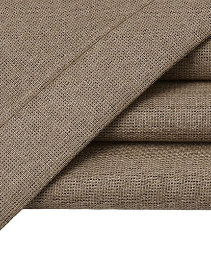 100% Blackout Linen Textured Curtains 108 Inch Length 2 Panels Set for Living Room, Bedroom, Light Weight Curtains with Grommets Top, Full Blackout Curtains Privacy Protection, Brown, 52" W x 108" L