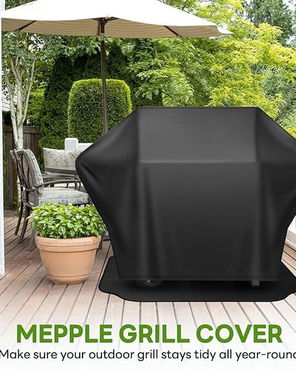 Grill Cover 60 Inch & Under Grill Mat,Waterproof Fade Resistant Anti-UV Barbecue Grill Cover & Weather Protection BBQ Cover for Griddle Outdoor,Compatible with Weber Nexgrill Charbroil Grill