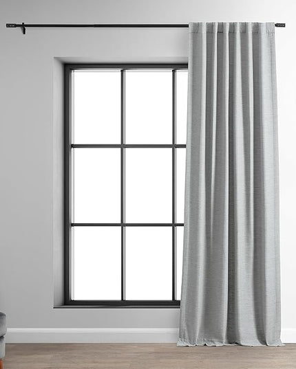 HPD Half Price Drapes Bellino Room Darkening Curtains 120 Inches Long Curtains for Bedroom & Living Room (1 Panel), 50W x 120L, Vista Grey