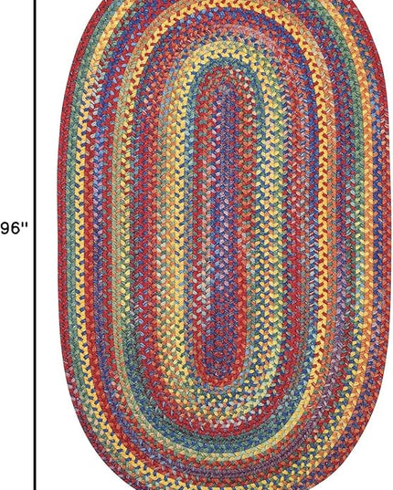 Capel American Heritage Multi 5' 0" X 8' 0" Oval Braided Rug