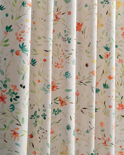 Maison d' Hermine Curtains for Living Room 100% Cotton 96 inch Length Two Panels Light Filtering Curtains for Bedroom Windows with Rod and Loop Pockets Drapes (Colmar, 50" W x 96" L)