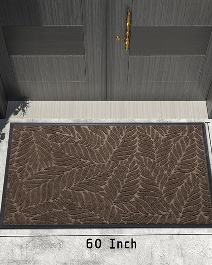 Yimobra 60x36 Large Door Mat Outdoor Indoor, All-Season Waterproof Door Mat Outside Entrance, All-Weather Non-Slip Outside Doormat for Garage Patio Entryway, Brown