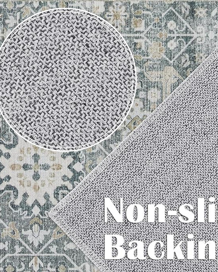 jinchan Runner Rug 3x8 Washable Hallway Rug Distressed Gray Multi Vintage Floral Runner Kitchen Floor Cover Indoor Mat Retro Entryway Living Room Bedroom Office Farmhouse Grey
