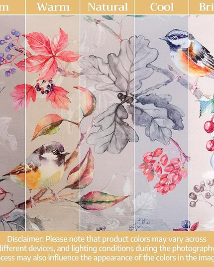 Maison d' Hermine Curtains for Living Room 100% Cotton 108 inch Length One Panel Light Filtering Curtains for Bedroom Windows with Rod and Loop Pockets Drapes (Equinoxe Multicolor, 50" W x 108" L)