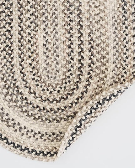 Capel American Heritage Pewter 2' 0" X 6' 0" Runner Oval Braided Rug