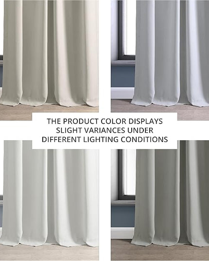 HPD Half Price Drapes Bellino Room Darkening Curtains 108 Inches Long Curtains for Bedroom & Living Room (1 Panel), 50W x 108L, Chalk Off White