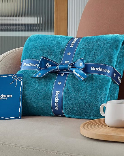 Bedsure GentleSoft Fleece Throw Blanket Teal - 300GSM Blankets for Couch, Sofa, Bed, Soft Lightweight Plush Cozy Throws for Toddlers, 50x60 inches