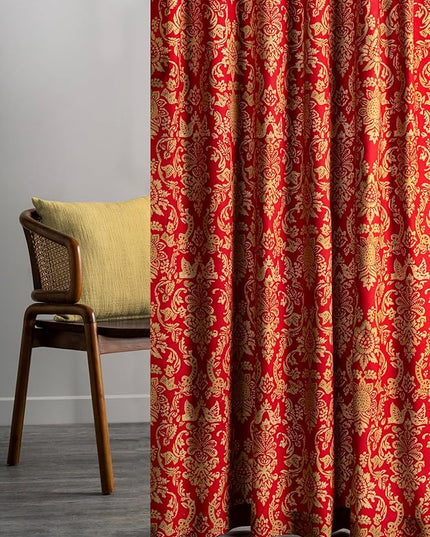 Maison d' Hermine Curtains for Living Room 100% Cotton 108 inch Length One Panel Light Filtering Curtains for Bedroom Windows with Rod and Loop Pockets Drapes (Sofia, 50" W x 108" L)