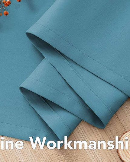 H.VERSAILTEX Blackout Curtains for Bedroom Thermal Insulated Room Darkening Living Room Curtains 63 Inch Long Grommet Privacy Protection Window Curtain Panels/Drapes for Nursery, 2 Panels, Storm Blue