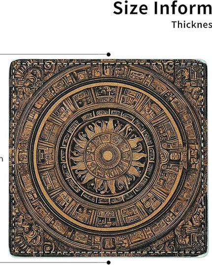 Marble Coasters Square Leather Drinks Coaster Set with Holder for Coffee Table Bar Home Decor 4 Inches Set of 6 (Goth, One Size)