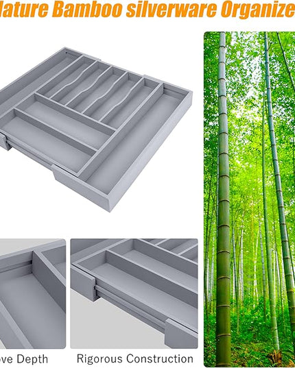 Kitchen Silverware Drawer Organizer and Storage Cabinet Utensil Rack Bathroom Counter Vanity Extra Large Big Cooking Drawer Organizers Countertop Pantry Storage Cabinet Best Kitchen Must Haves 2025