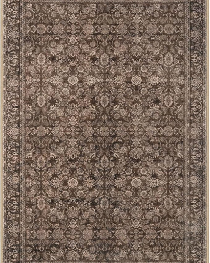 5x7 Area Rug for Nursery, Rust Reddish Brown Large Vintage Neutral Rug with Non-Slip, Washable Rugs for Living Room, Soft Traditional Floral Carpet for Farmhouse Dining Room Office Home Décor