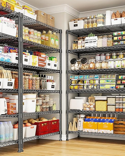 REIBII 71" H Metal Shelves 6 Tier Storage Shelves 1200LBS Adjustable Shelving Units and Wire Shelving Unit Storage Rack Shelf Metal Shelving, 71" H x 29" W x 14" D