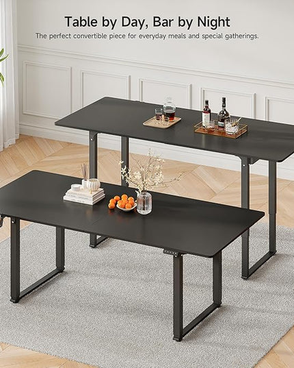 63x30 Inch Adjustable Standing Desk with 4 Legs, Stand up Desk Features a Spacious Rectangular Top, Dual-Motor Lift, and Memory Presets (28-46Inch) for Home Offices or Computer Workstations, Black