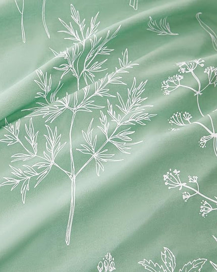 Love's cabin Sage Green Comforter Set Twin - Twin XL Size Comforter Set Dorm Bedding, 2 Pieces Cute Floral Bedding for Women, Soft Reversible Flowers Comforter, 1 Comforter & 1 Pillow Sham