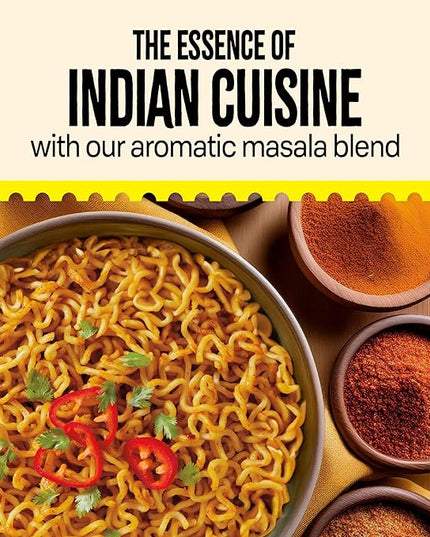 Maggi Indian Classic Masala Noodles, Instant Ramen Noodles Pack, 3 min, Mildly Spicy, Vegetarian, Halal, Kosher, 24 Pack