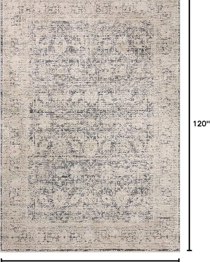 Loloi Amber Lewis Alie Collection ALE-05 Charcoal/Beige 7'-10" x 10', .13" Pile Height, Area Rug