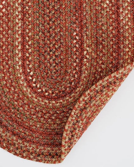 Capel American Heritage Spice 9' 0" X 12' 0" Oval Braided Rug