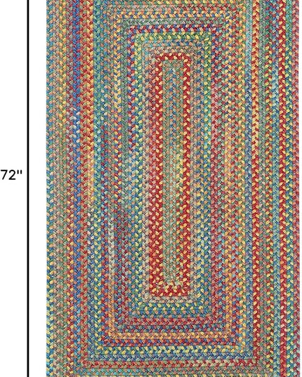 Capel American Heritage Multi 4' 0" X 6' 0" Concentric Rectangle Braided Rug